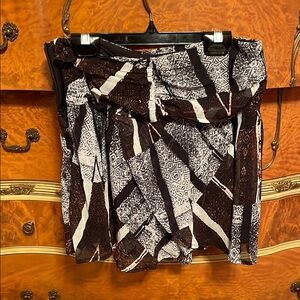 Patterned Brown and Black Women's Skirt